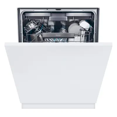 Haier 4B4S3FSB-80 Wifi Connected Integrated Dishwasher - Place Settings, Powerwash, Maxi Tub, Bl