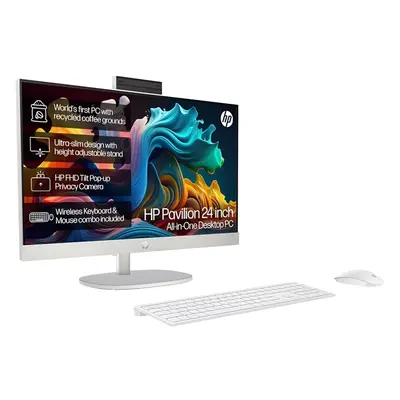 HP 24-cr0037na 23.8" AIO Desktop PC AMD Ryzen 16GB RAM 1TB SSD White