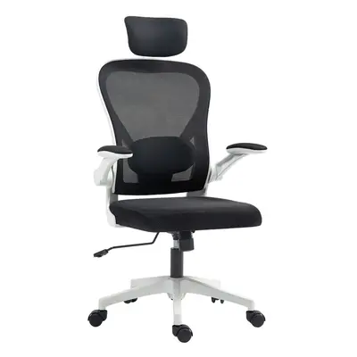 HOMCOM Executive Mesh Office Chair with Headrest, Lumbar Support, Black