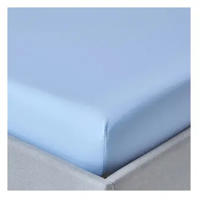 (Super-King, Blue) Egyptian Cotton Fitted Sheet TC