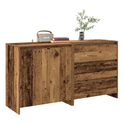 vidaXL Piece Sideboard Old Wood Engineered Wood storage cabinet