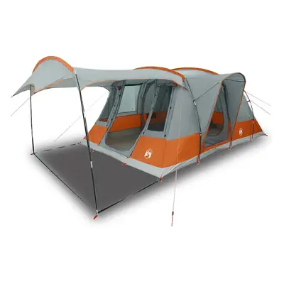 (grey and orange) vidaXL Camping Tent Tunnel 5-Person Waterproof Lightweight Tent Dome Tent