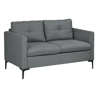 HOMCOM Modern Loveseat Sofa Upholstered Seater Settee for Living Room Bedroom