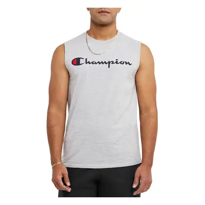 Champion Men's Classic Jersey Muscle Tee Screen Print Script Oxford