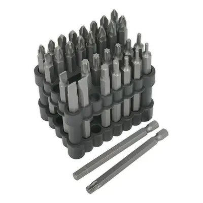 32 Piece Power Tool Bit Set - 75mm Extra-Long Bits - Chrome Vanadium Steel