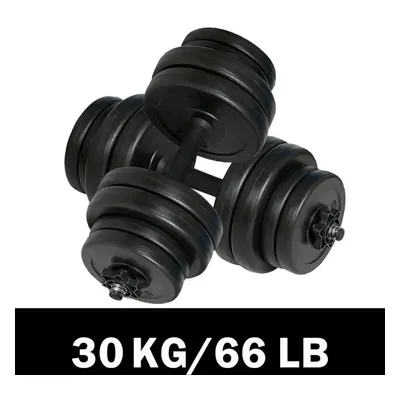 vidaXL Dumbbells 2x15kg Strength Training Free Weights Gym Fitness Equipment