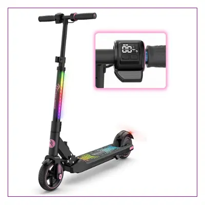 ((Pink)) EVERCROSS EV06C Electric Scooter, Foldable Electric Scooter for Kids Ages 6-12, Up to 9