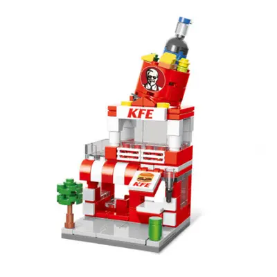 (KFC) Street view toy model building Fit Lego