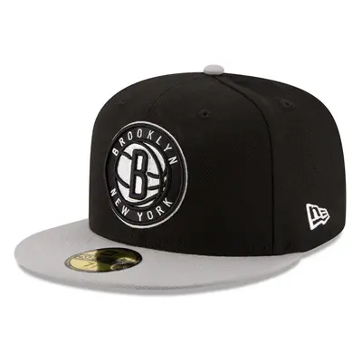 NBA BROOKLYN NETS Men's 2-Tone 59FIFTY Fitted Cap Black 5/8