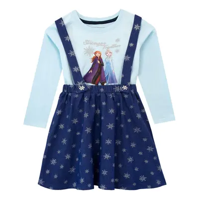 Disney Girls' Frozen Pinafore Dress and Top Size 3T Blue