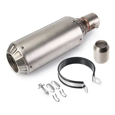 (Stainless steel) 38-51mm Exhaust Muffler Pipe with Silencer Universal Motorcycle Stainless Stee