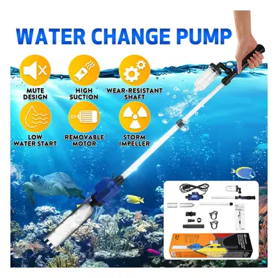 15W Tank Water Changer Gravel Sand Washer Multi-Function 800L/h Flow Fish