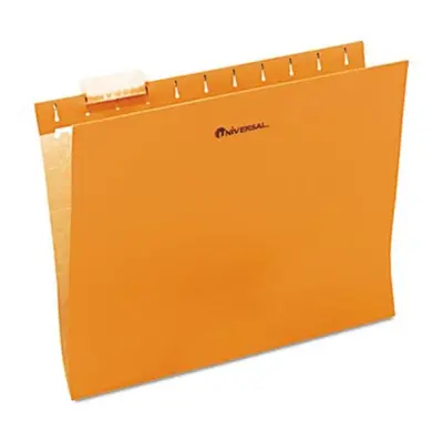 Universal Hanging File Folder, .2 Tab, Letter, Orange, 25-BX