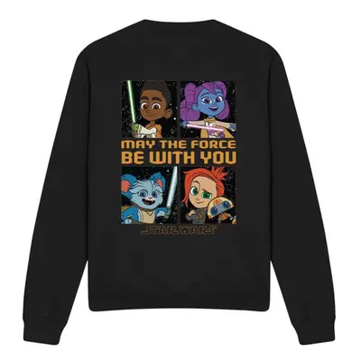 (XL, Black) Star Wars Unisex Adult Young Jedi Adventure Among The Stars Sweatshirt