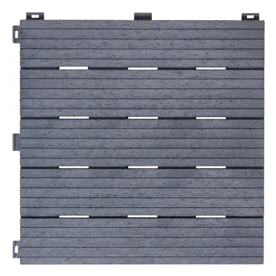 (Pack of 10) Cosmo Garden Patio Composite Decking Tiles Cool Grey