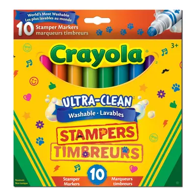 Crayola Ultra- Clean Washable Stampers Markers 10Pc/Package