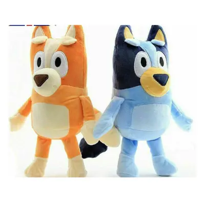 (2pcs Bluey and Bingo) 2PCS Bluey and Bingo Dog Friends Plush Toy 28cm Doll