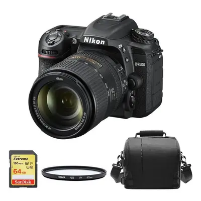 Nikon D7500+Af-S 18-300Mm F3.5-6.3G Ed Vr Dx+64Gb Card+Bag+67Mm Filter