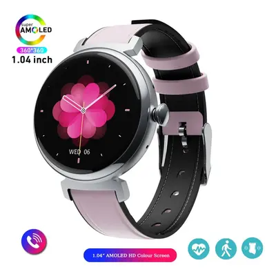 (Pink belt) 1.04 inch AMOLED Screen Fashion Ladies Smart Watch Screen Always Display