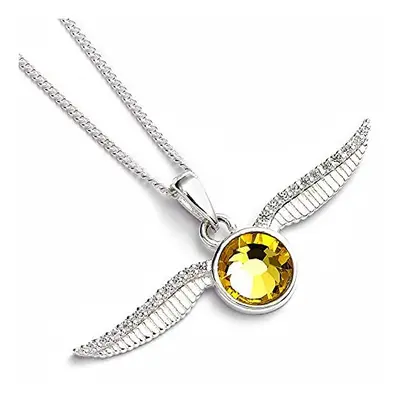 Harry Potter Golden Snitch Necklace Embellished with Crystals Elements by The Carat Shop