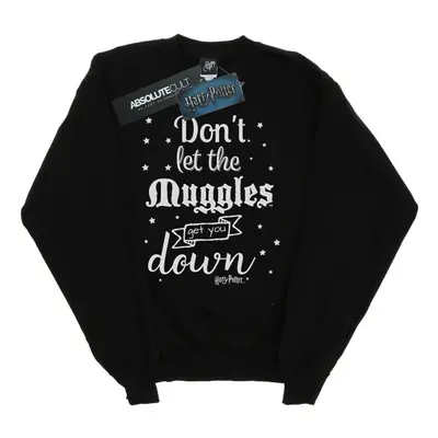 (L, Black) Harry Potter Mens Don't Let The Muggles Sweatshirt