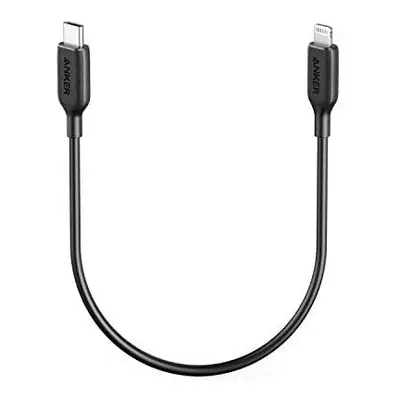 USB C to Lightning Cable (1 ft), Anker PowerLine III MFi Certified Fast Charging Lightning Cable