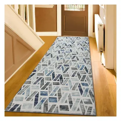 (80x300 cm, ZARA- PRINTED RUG) Modern Non-Slip Rugs Printed Geometric Carpet Mat