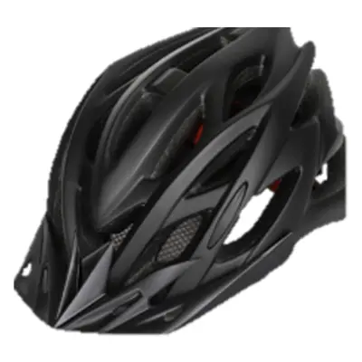 BLACK Adult PC Bicycle Helmet & Visor - Medium 56-62cm Cycling Head Protection