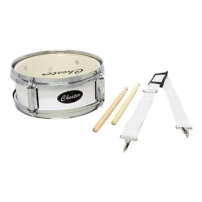 PURE GEWA Chester F893000 Street Percussion Junior Marching Drum,white, silver, beige