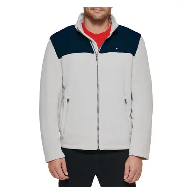 Tommy Hilfiger Men's Classic Zip Front Polar Fleece Jacket Navy/Ice