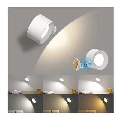 LED Wall Light, Coollamp Wall Lamp with Color Modes Brightness Levels 360Rotate Magnetic Ball To