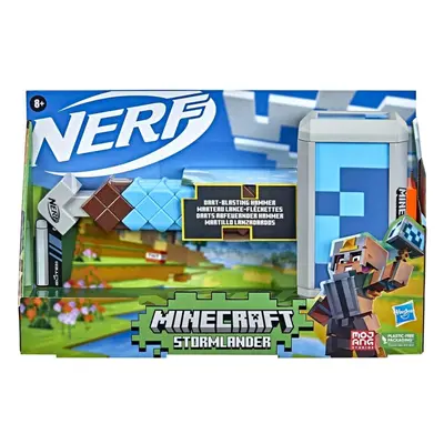 Nerf Minecraft Stormlander Dart-Blasting Hammer, Fires Darts, Includes Nerf Elite Darts, Pull-Ba