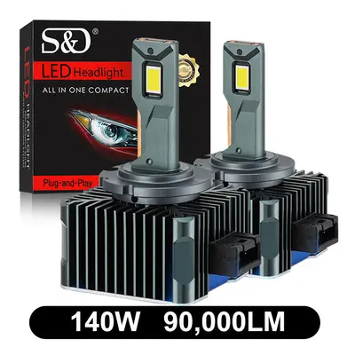 (140W 90000LM, D5S) 110W 60000LM-90000LM D3S LED D1S D2S D4S D5S D8S Led 140W Headlights