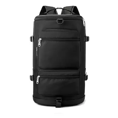 (black) Use More Casual Travel Packs Men And Women, Large Capacity, Dry And Wet, Separated Fitne