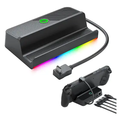 Steam Deck Dock With Rgb Led Light, Docking Station For Steam Deck, 5-in-1 Steam Dock With Gigab