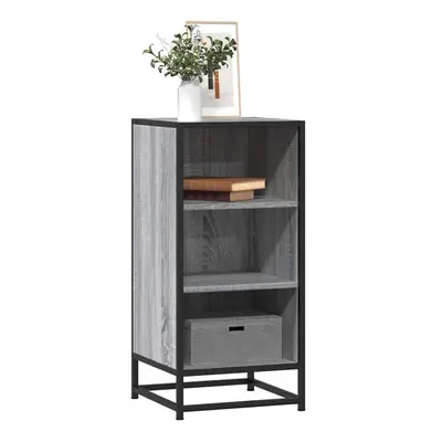 vidaXL Sideboard Grey Sonoma 35.5x35x76 cm Engineered Wood and Metal