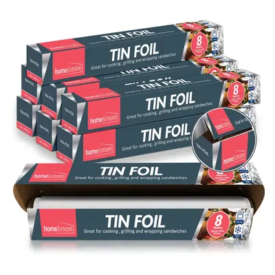 8pk Tin Foil Roll 64M Aluminium Kitchen Foil Roll 8M x 29cm Non-Stick Aluminium Foil for Wrappin