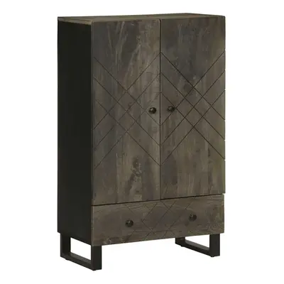 vidaXL Highboard Black 60x33x100 cm Solid Wood Mango side cabinet