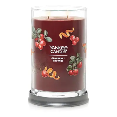 Yankee Candle Cranberry Chutney Scented Signature 20oz Large Tumbler 2Wick Candle Over Hours of 