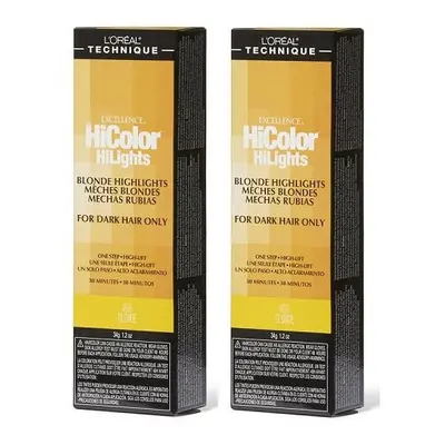 (Ash Blonde - (2pks)) Ash Blonde L'Oreal Excellence HiColor HiLights For Dark Hair Only