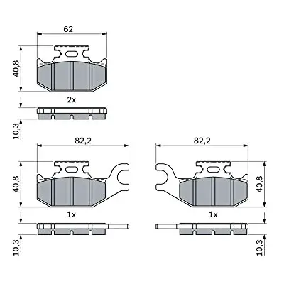 BP2351 Brake Pads - Front Axle - ECE-R90 Certified - Set of Pads