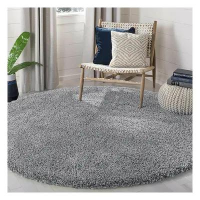 (Light Grey Shaggy Rugs) Circle Round Shaggy Rugs Large Living Room Fluffy Mats