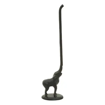 Premier Housewares Fauna Black Elephant Toilet Roll Holder with tail