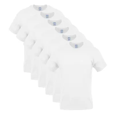 Gildan Men's Crew T-Shirts Multipack Style G1100 White 6-Pack Large