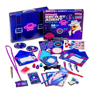 GirlZone Ultimate Secret Agent Writing Set, Exciting Spy Kit and Stationery Set for Girls with S