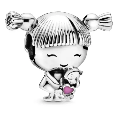 Pandora Little Girl Charm With Pink Enamel 798016EN160 For Women