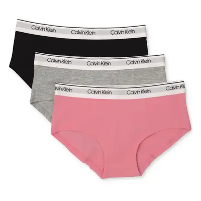 Calvin Klein Girls Little Modern Cotton Hipster Underwear Multipack Sachet PinkHeather GreyBlack