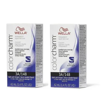 (2Pk 3A Dark Ash Brown) Wella Color Charm Permanent Liquid Color | Wella Permanent Hair Dye