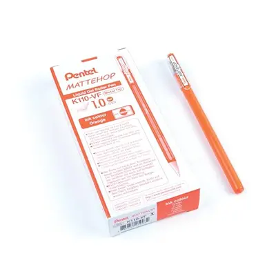 Mattehop 1.0mm Gel Roller Orange - Pack of