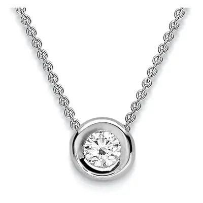 Jewelco London 18ct White Gold Diamond Slider Charm Necklace - CWNR02142-18